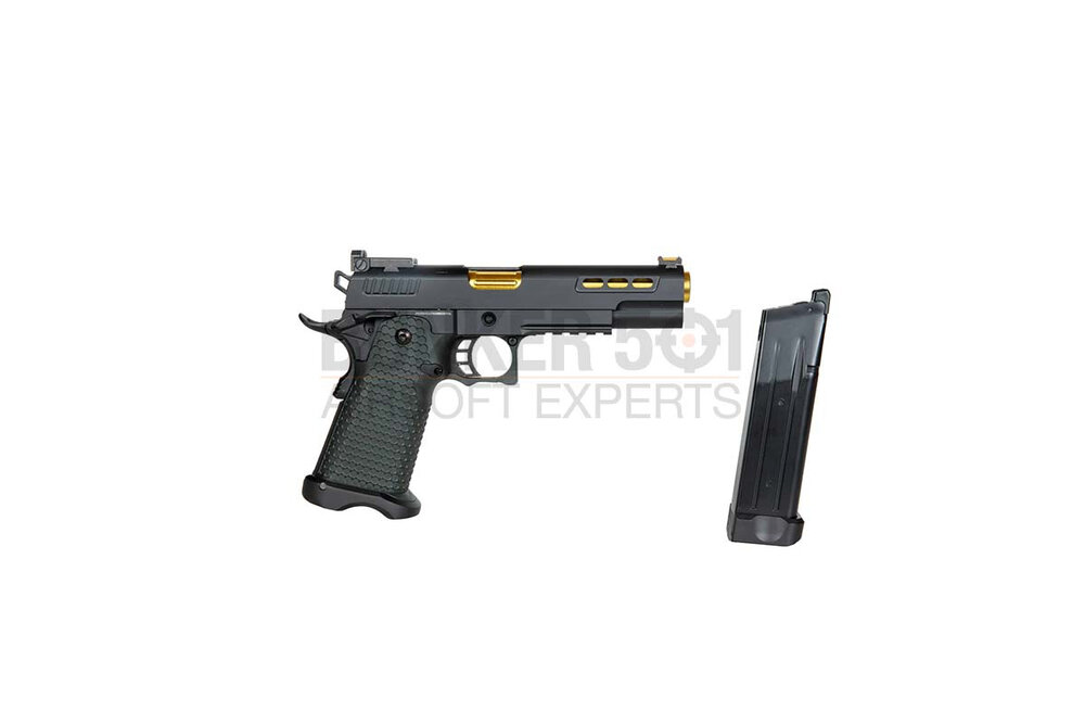 GOLDEN EAGLE 3332 Hi-Capa Ported Slide Full Metal GBB Black
