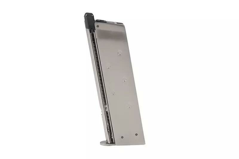 Low-Cap 15 BB Gas Magazine for 1911/Night Hawk Replicas - Silver