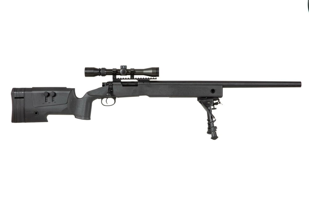 SA-S02 CORE&trade; Sniper Rifle Replica with Scope and Bipod - Black