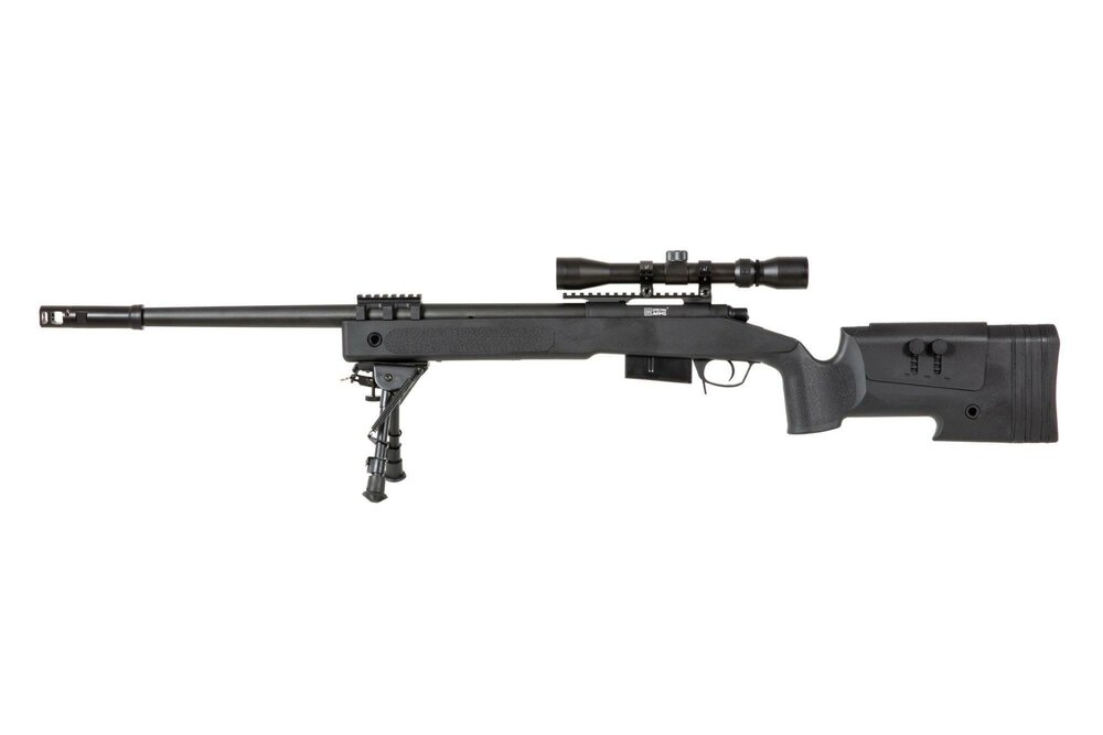 SA-S03 CORE&trade; Sniper Rifle Replica with Scope and Bipod - Black