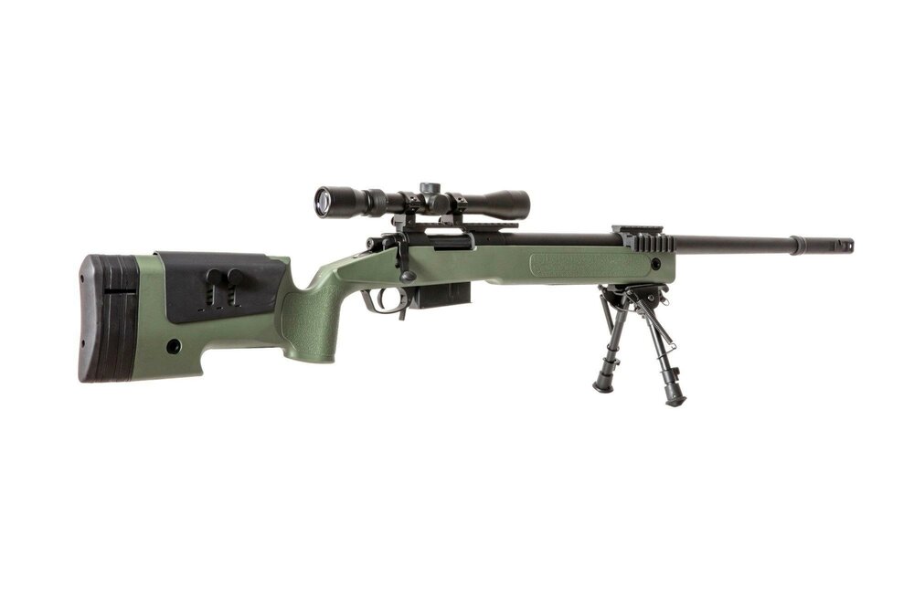 SA-S03 CORE&trade; Sniper Rifle Replica with Scope and Bipod - Olive Drab
