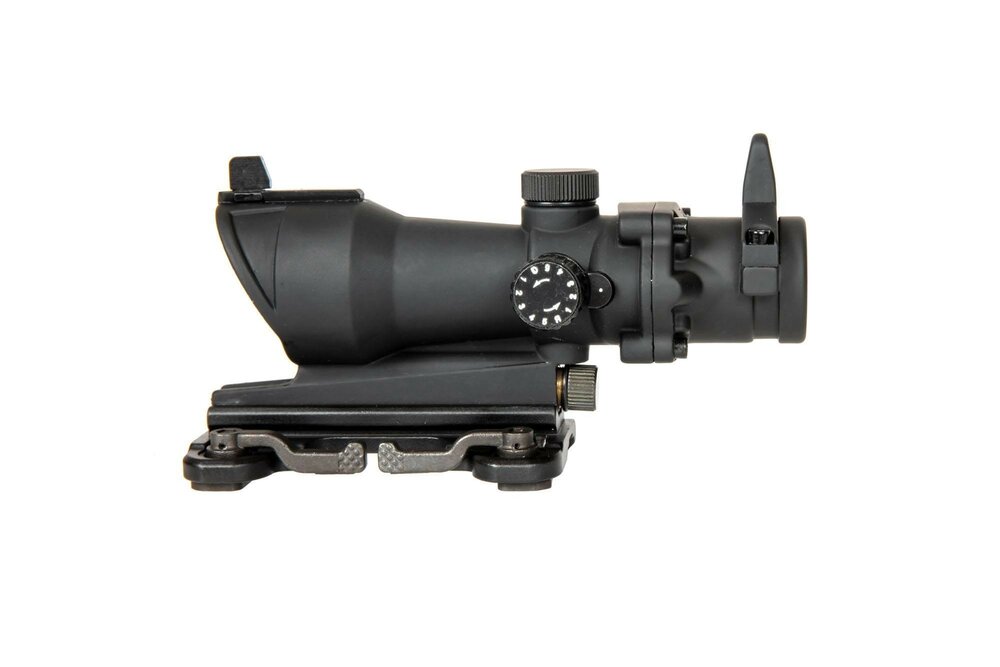 JJ AIROSFT ACOG Style 4x32 Scope Replica with Lighting and QD Mount - Black