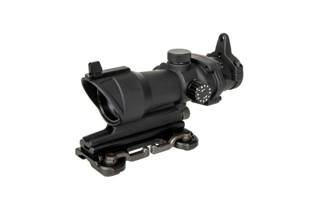 JJ AIROSFT ACOG Style 4x32 Scope Replica with Lighting and QD Mount - Black