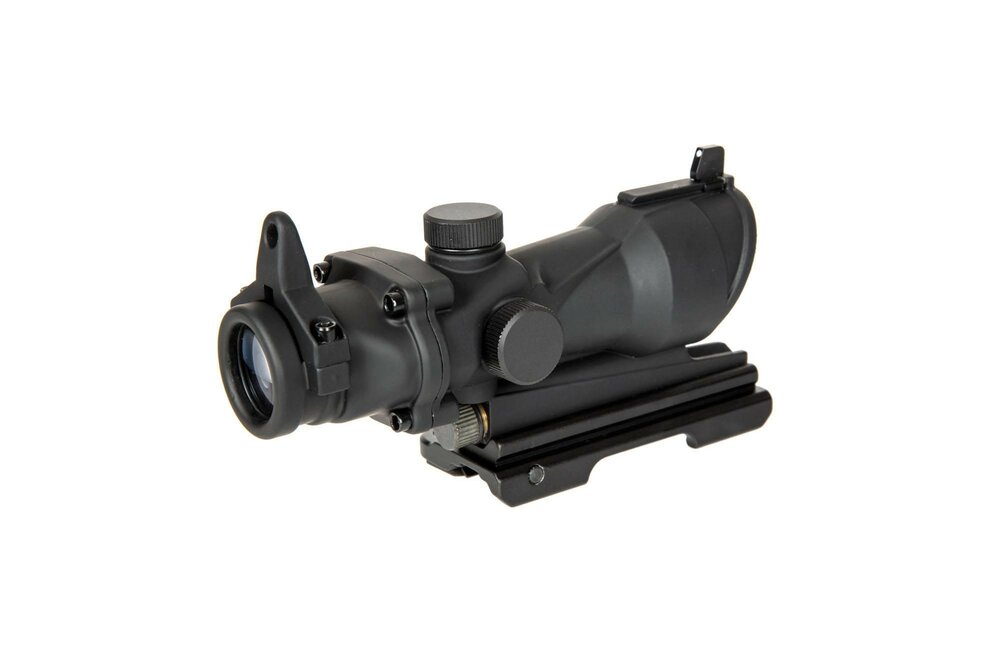 JJ AIROSFT ACOG Style 4x32 Scope Replica with Lighting and QD Mount - Black