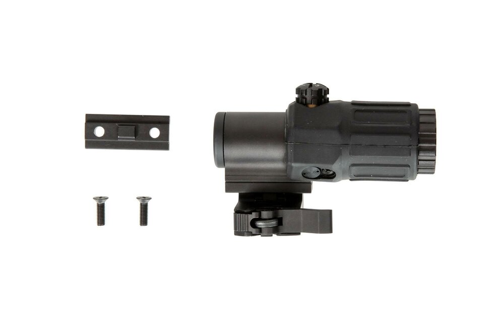 JJ AIRSOFT Magnifier 3x with Killflash Cover - Black