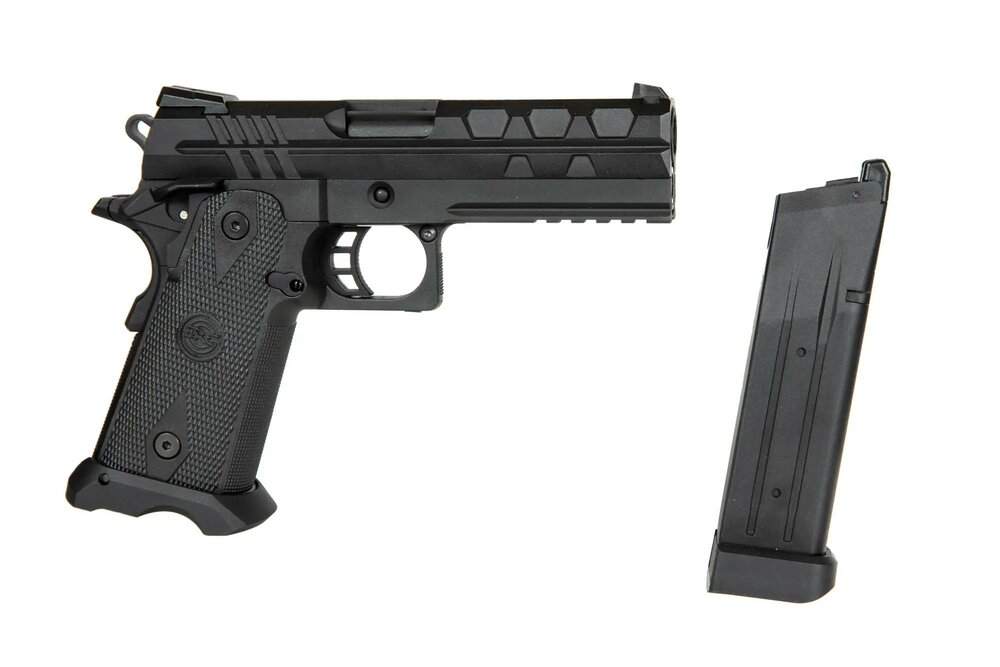 TARTARUS MK I 4.3 Green Gas Pistol Replica - Black&quot;