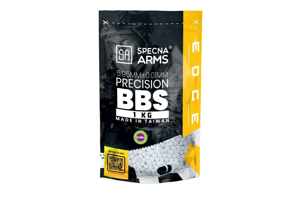 Specna Arms EDGE ULTRA&trade; BIO precision bullets 0.20g - 1 kg - white