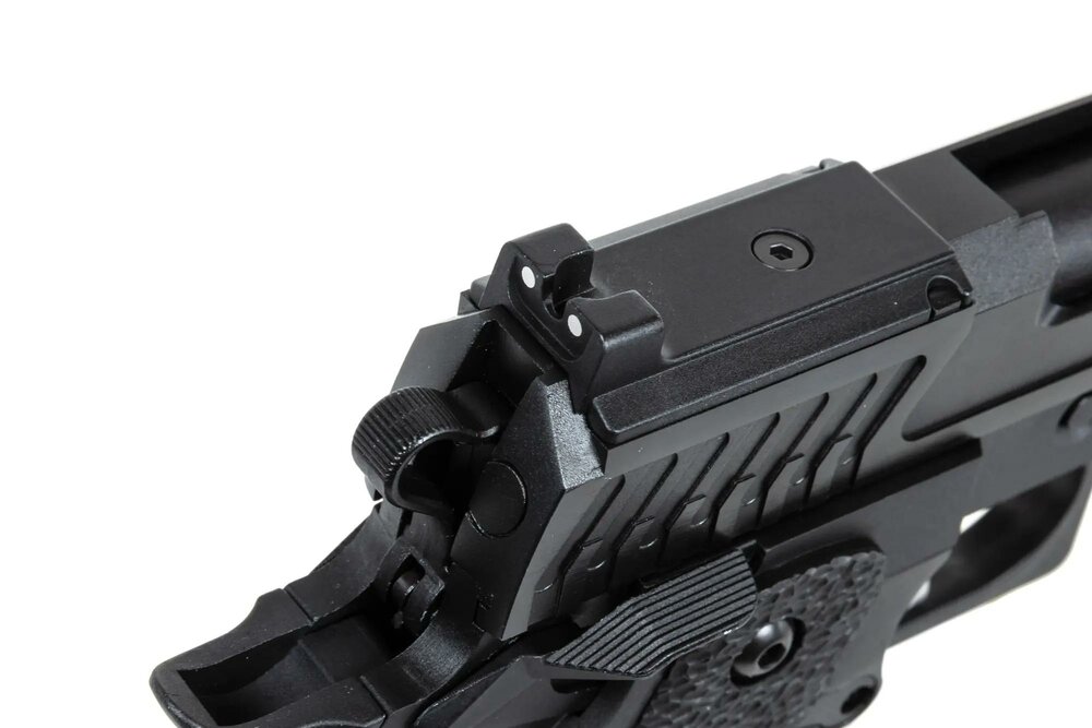  SRC Dark Viper DUAL POWER pistol with carrying case and CO2 magazine Black 