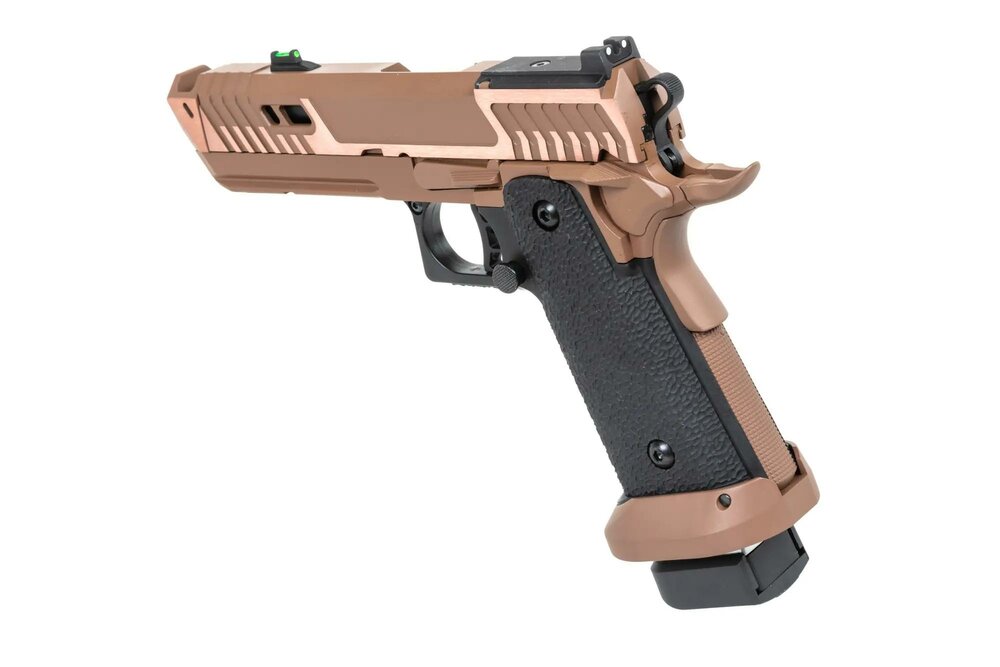 airsoft SRC Sahara Viper DUAL POWER pistol with carrying case and green gas magazine Flat Dark Earth