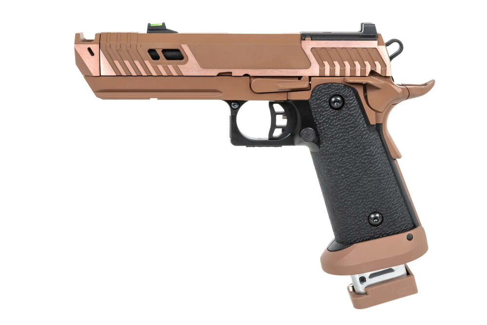 airsoft SRC Sahara Viper DUAL POWER pistol with CO2 magazine Flat Dark Earth