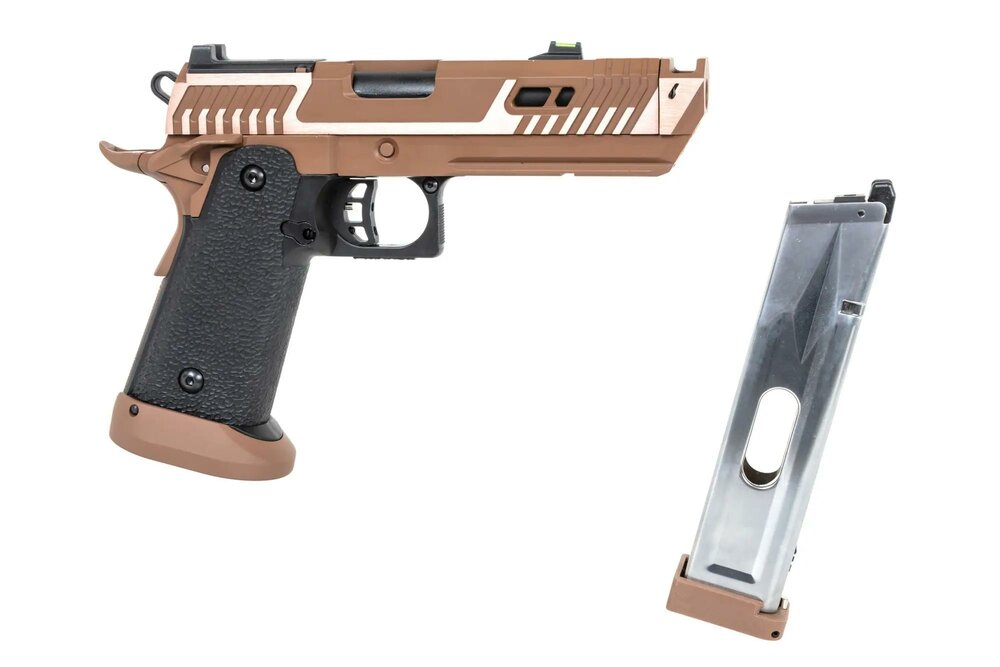 airsoft SRC Sahara Viper DUAL POWER pistol with CO2 magazine Flat Dark Earth