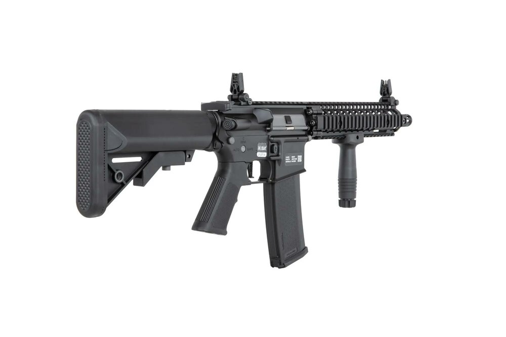 Specna Arms Daniel Defense&reg; MK18 SA-P19 Prime&trade; Aster II ETU airsoft Carbine with Brushless Motor Black