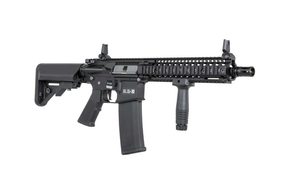 Specna Arms Daniel Defense&reg; MK18 SA-P19 Prime&trade; Aster II ETU airsoft Carbine with Brushless Motor Black