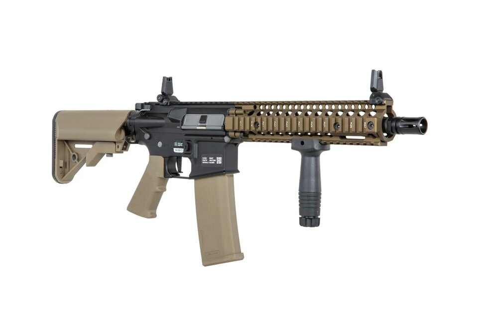 Specna Arms Daniel Defense&reg; MK18 SA-P19 Prime&trade; Aster II ETU airsoft carbine with Chaos Bronze brushless motor