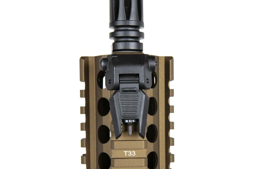 Specna Arms Daniel Defense&reg; MK18 SA-P19 Prime&trade; Aster II ETU airsoft carbine with Chaos Bronze brushless motor