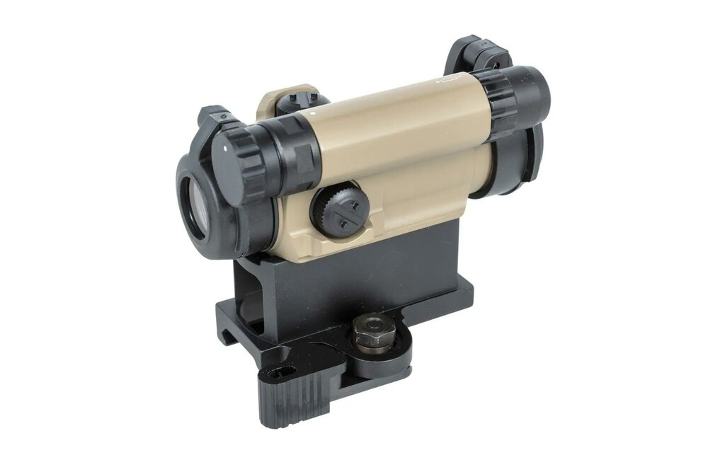 JJ Airsoft M5 red dot sight with 3 mounts Tan