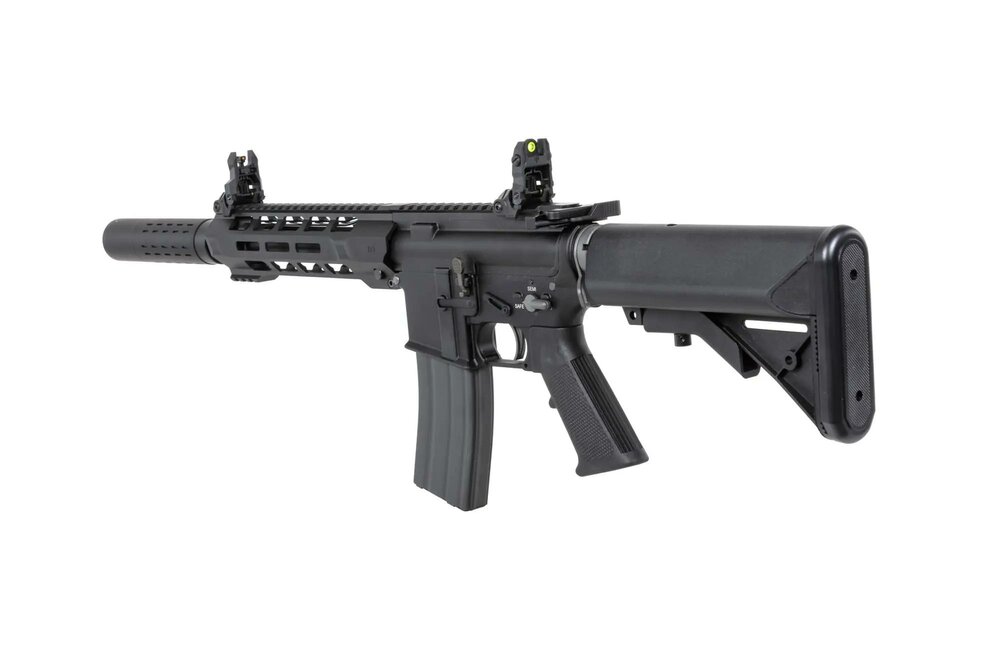 SRC DUAL POWER SR4 ZAROS-S GBB carbine with green gas magazine
