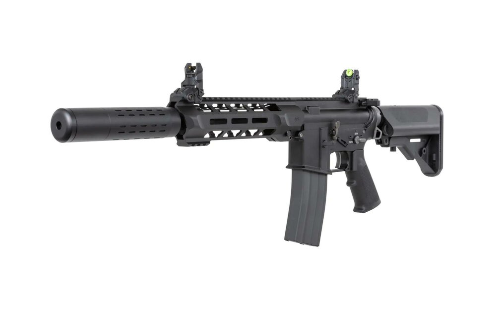 SRC DUAL POWER SR4 ZAROS-S GBB carbine with green gas magazine