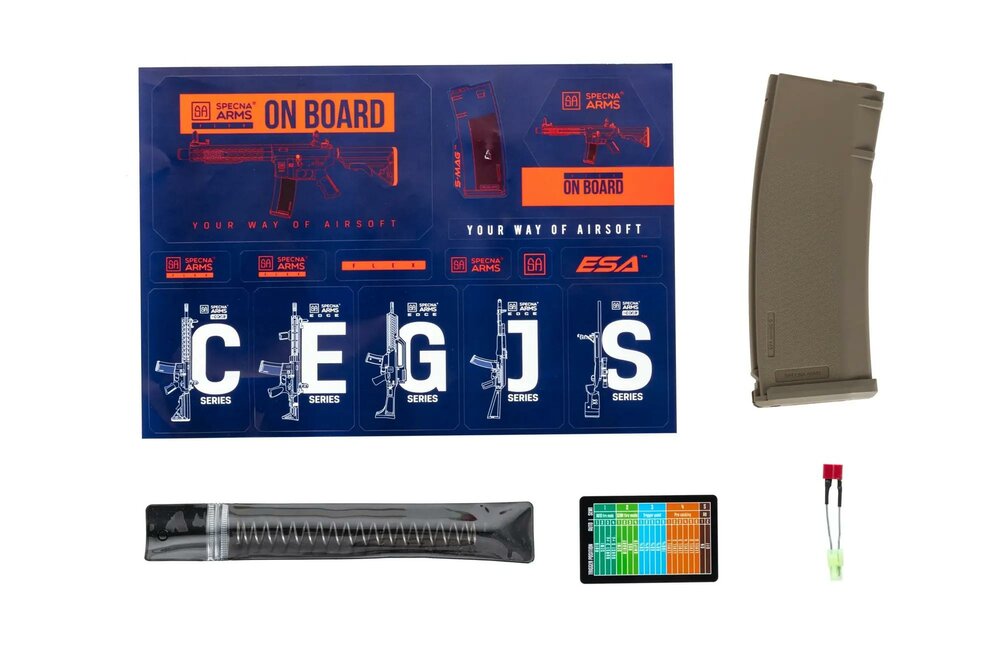 Specna Arms SA-F04-RL FLEX&trade; Light Ops Stock/ New Receiver HAL ETU&trade; Gen. 2 Half-Tan airsoft Carbine