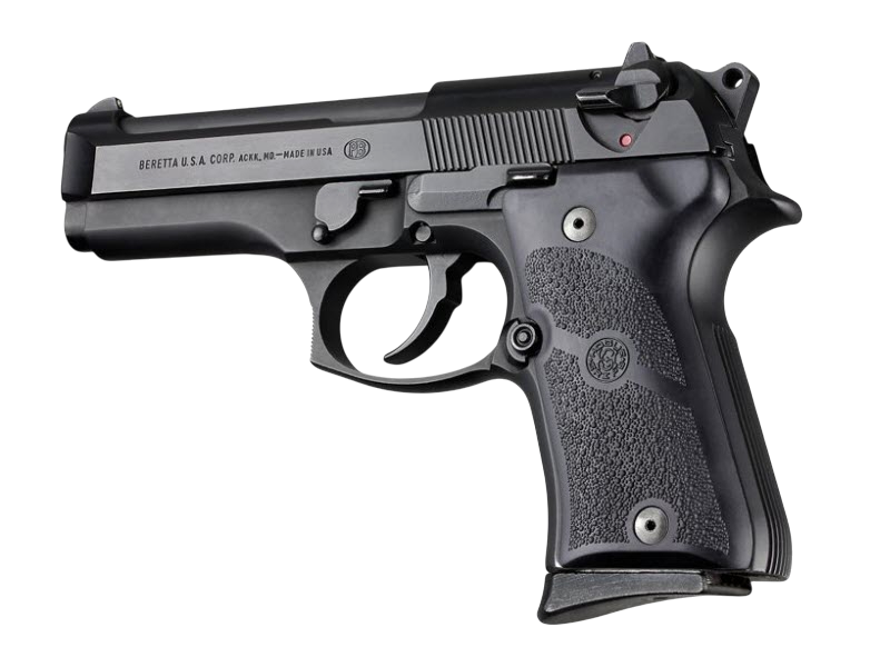 HOGUE GRIP  93010 Beretta  92 Compact Auto Rubber grip Panels Black