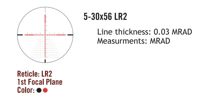 SIGHTMARK  SM13142LR2 PRESIDIO 5-30x56 LR2 FFP 