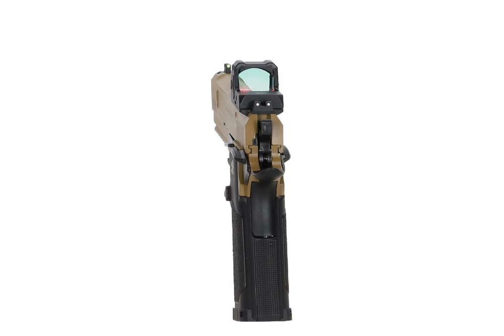 ARCTURUS Vanguard 5" Hi-Capa GBB Optics Ready  with ARS-1 red dot sight Half-Tan