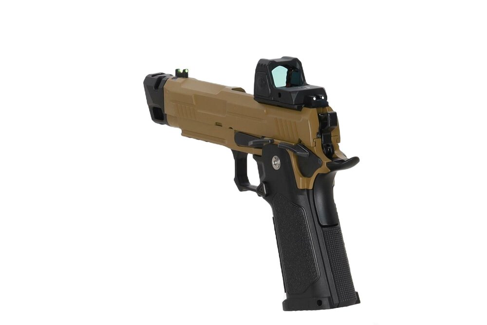 ARCTURUS Vanguard 4.3" Hi-Capa GBB OR met ARS-1 Red Dot + Compensator &ndash; Half-Tan