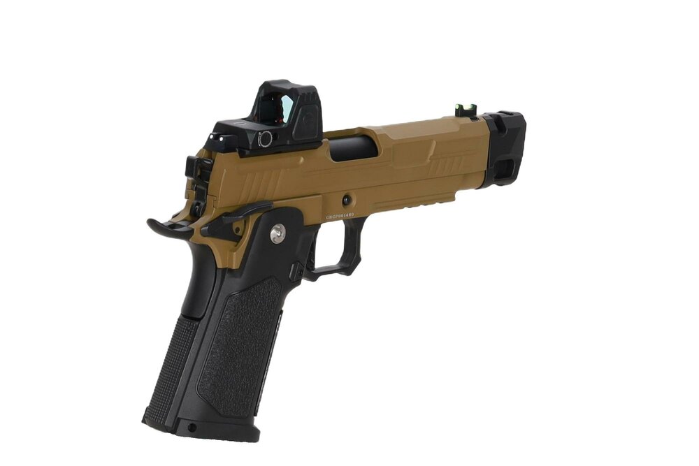 ARCTURUS Vanguard 4.3" Hi-Capa GBB OR met ARS-1 Red Dot + Compensator &ndash; Half-Tan