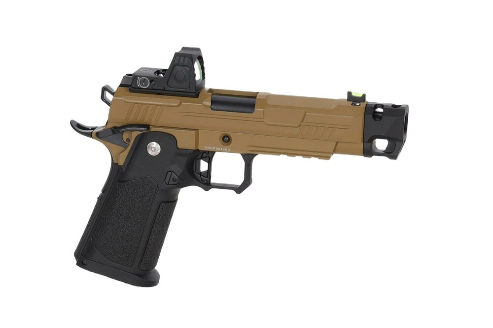 ARCTURUS Vanguard 4.3" Hi-Capa GBB OR met ARS-1 Red Dot + Compensator &ndash; Half-Tan