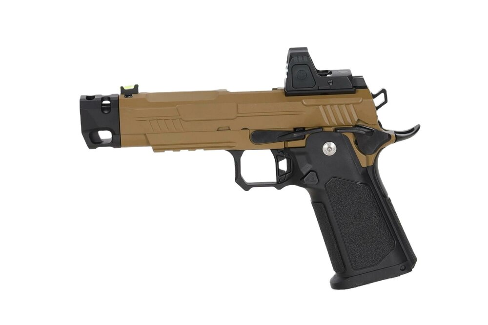 ARCTURUS Vanguard 4.3" Hi-Capa GBB OR met ARS-1 Red Dot + Compensator &ndash; Half-Tan