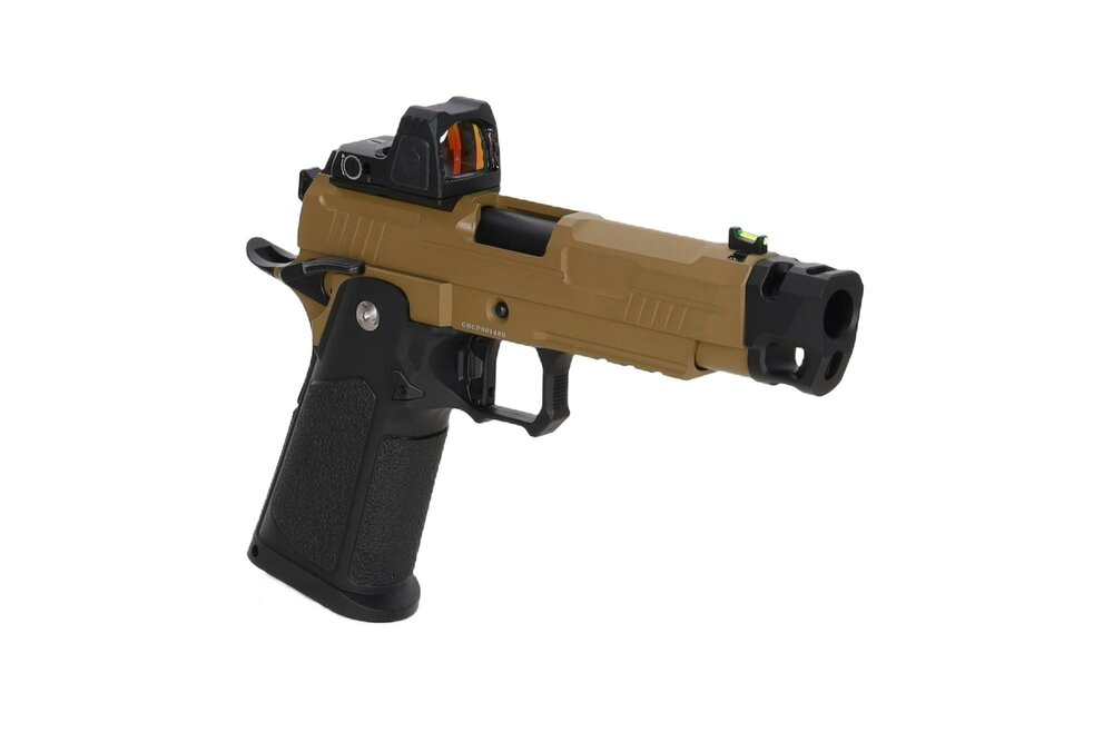ARCTURUS Vanguard 4.3" Hi-Capa GBB OR met ARS-1 Red Dot + Compensator &ndash; Half-Tan
