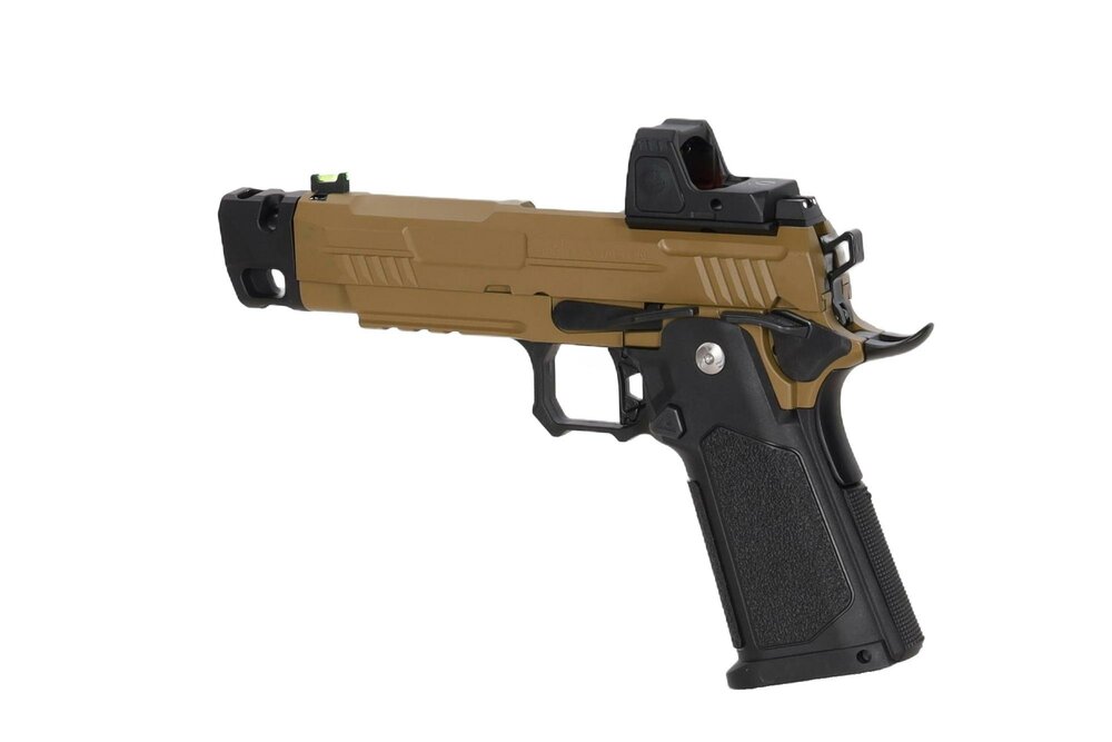 ARCTURUS Vanguard 4.3" Hi-Capa GBB OR met ARS-1 Red Dot + Compensator &ndash; Half-Tan