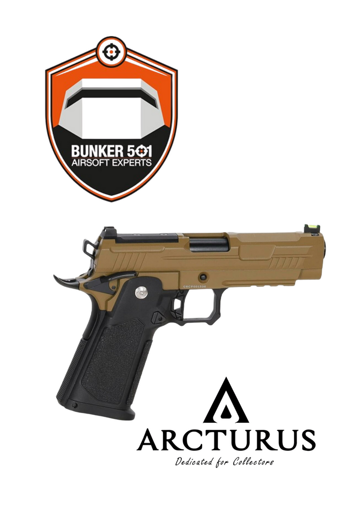 ARCTURUS  Vanguard 4.3" Hi-Capa GBB Optics Ready Half-Tan 