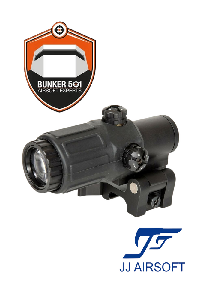 JJ AIRSOFT Magnifier 3x with Killflash Cover - Black