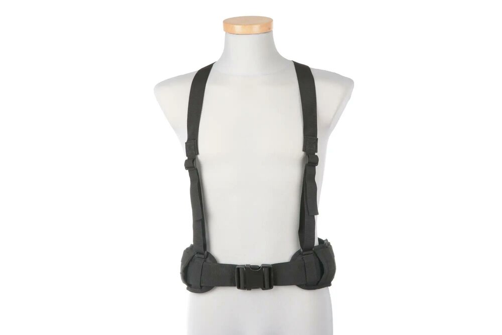 Belt with X type suspenders - black