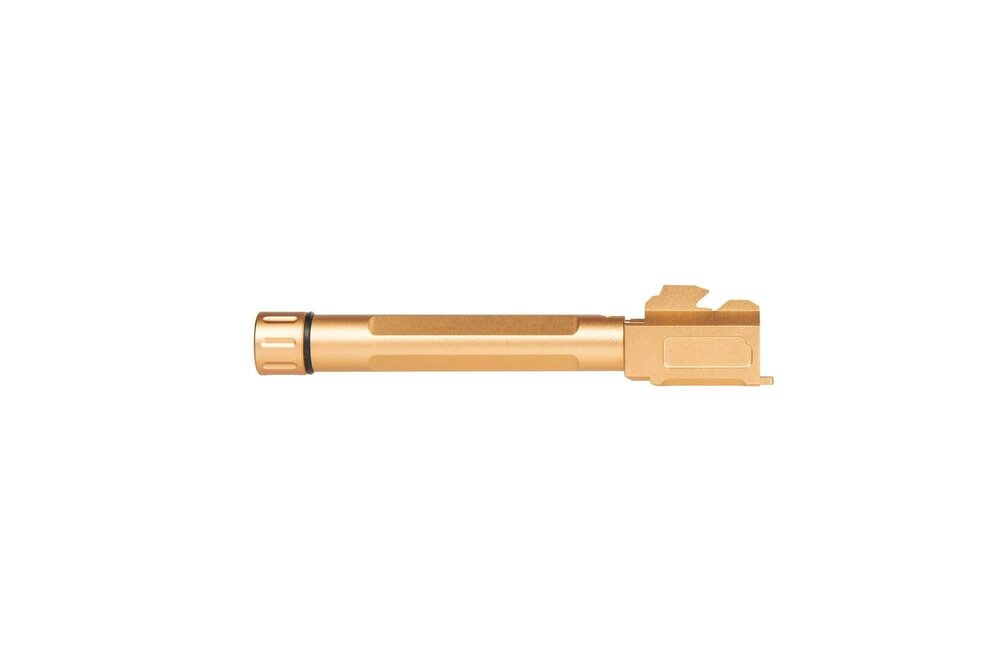 Outer, threaded barrel for G17 airsoft gun - gold