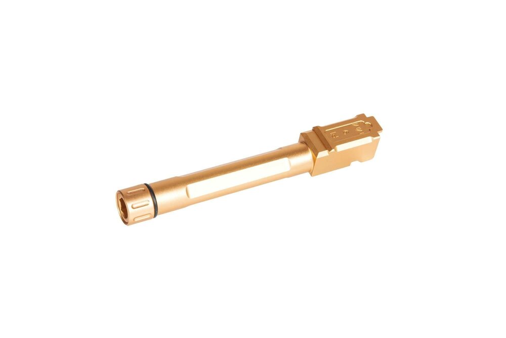 Outer, threaded barrel for G17 airsoft gun - gold