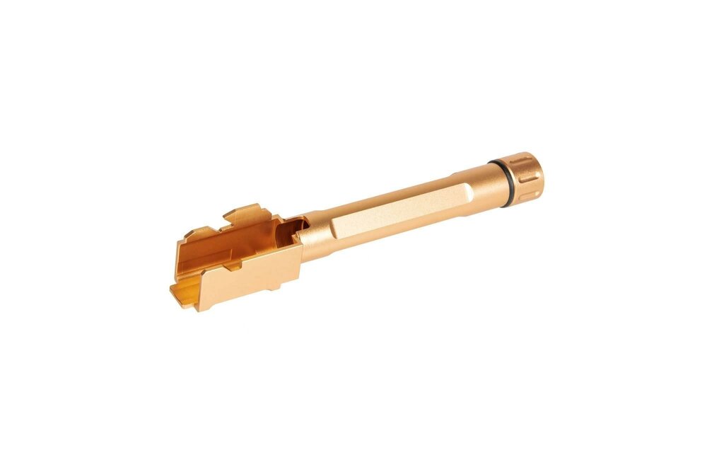 Outer, threaded barrel for G17 airsoft gun - gold