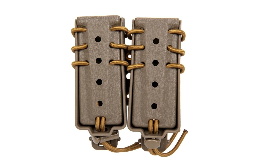 Carrier for 2 9mm magazines Wosport Urban Assault Long Quick Pull Tan