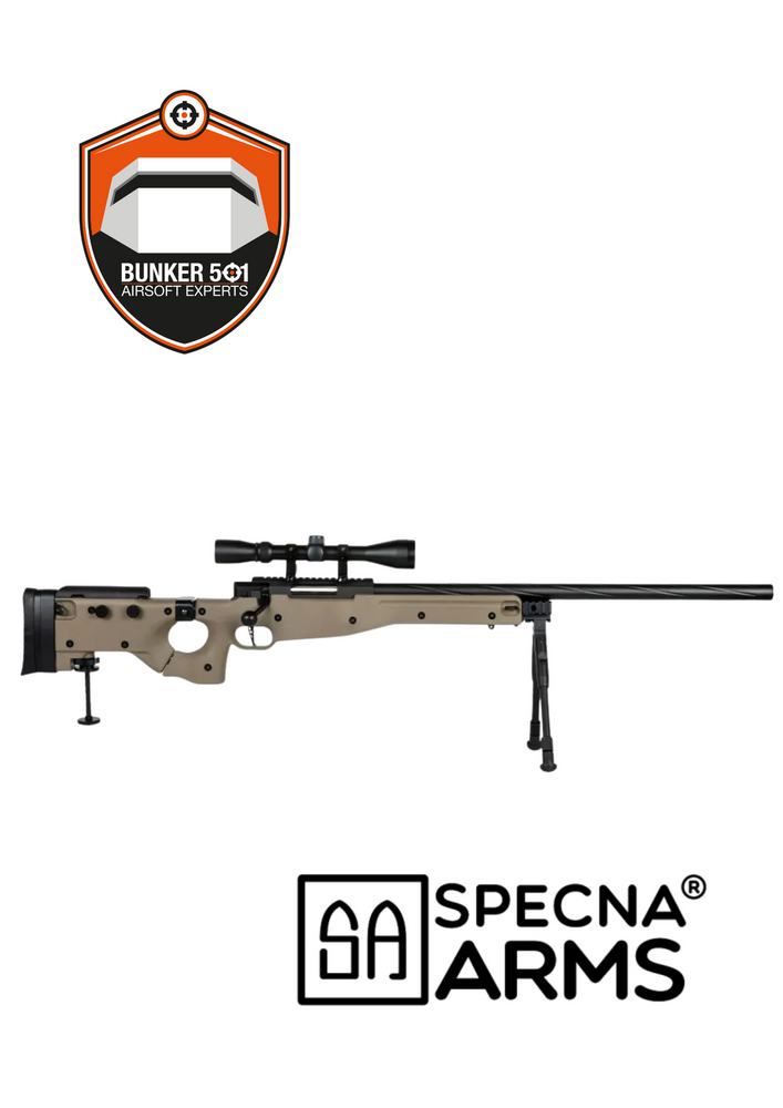 SPECNA ARMS  SA-S14  with scope and bipod Tan