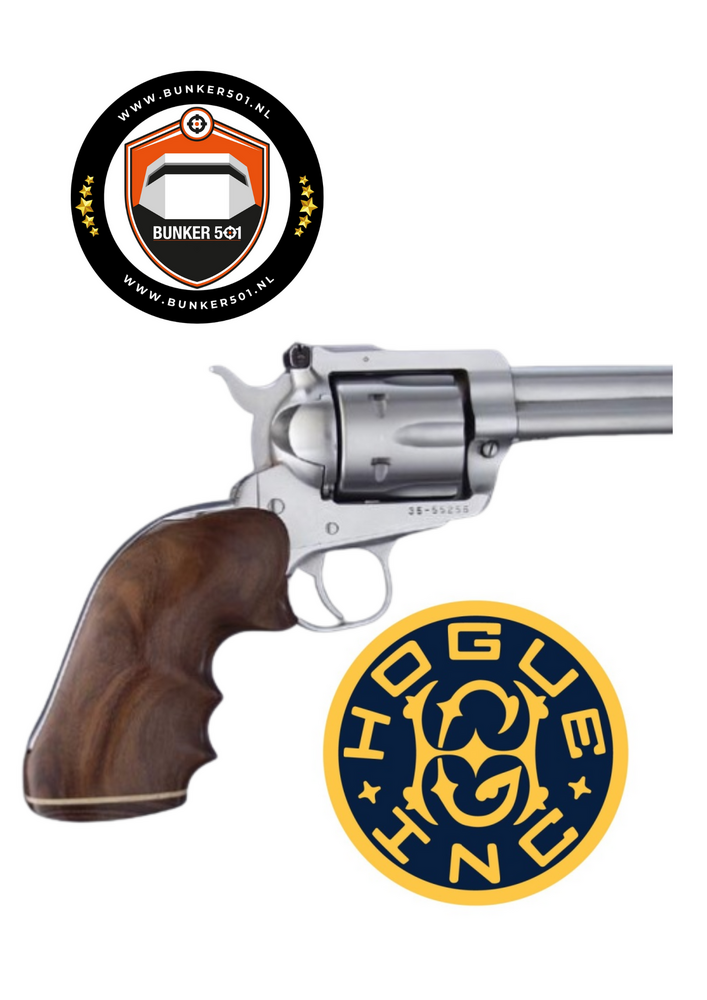 HOGUE GRIP  83320 Ruger Blackhawk, Vaquero en Single Six Pau Ferro w/Finger Grooves and Butt cap