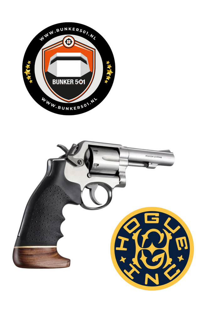 HOGUE GRIP 10006 S&amp;W K or L Square Butt Rubber Monogrip W/Wood Big Butt