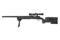 SA-S02 CORE&trade; Sniper Rifle Replica with Scope and Bipod - Black