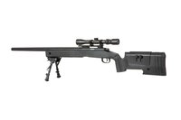 SA-S02 CORE&trade; Sniper Rifle Replica with Scope and Bipod - Black