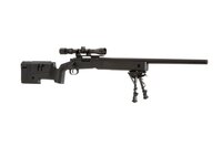 SA-S02 CORE&trade; Sniper Rifle Replica with Scope and Bipod - Black