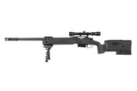 SA-S03 CORE&trade; Sniper Rifle Replica with Scope and Bipod - Black