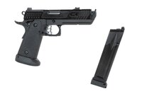  SRC Dark Viper DUAL POWER pistol with green gas magazine Black