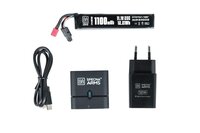 Specna Arms EASY NANO CHARGER 10W charger kit with Li-Po 1100 mAh 25C 11.1V T-Deans battery G-Tech