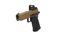 ARCTURUS Vanguard 5" Hi-Capa GBB Optics Ready  with ARS-1 red dot sight Half-Tan