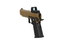 ARCTURUS Vanguard 4.3" Hi-Capa GBB Optics Ready with ARS-1 red dot sight Half-Tan